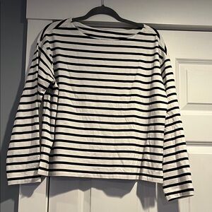 Old Navy Black and White Striped Top